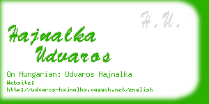 hajnalka udvaros business card